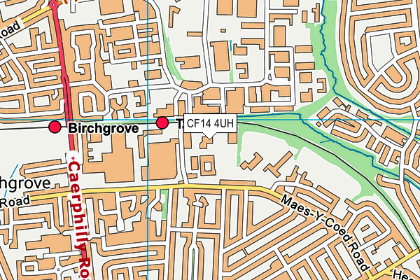 CF14 4UH map - OS VectorMap District (Ordnance Survey) CF14 4UH map - OS VectorMap District (Ordnance Survey)
