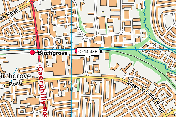 CF14 4XP map - OS VectorMap District (Ordnance Survey) CF14 4XP map - OS VectorMap District (Ordnance Survey)