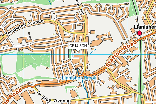 CF14 5DH map - OS VectorMap District (Ordnance Survey) CF14 5DH map - OS VectorMap District (Ordnance Survey)