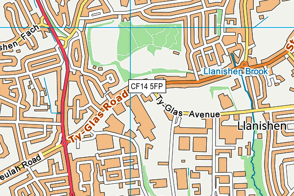 CF14 5FP map - OS VectorMap District (Ordnance Survey) CF14 5FP map - OS VectorMap District (Ordnance Survey)