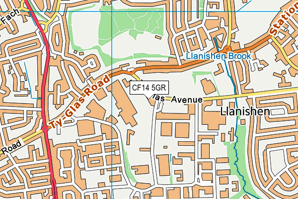 CF14 5GR map - OS VectorMap District (Ordnance Survey) CF14 5GR map - OS VectorMap District (Ordnance Survey)