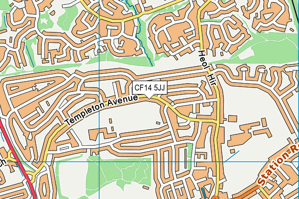 CF14 5JJ map - OS VectorMap District (Ordnance Survey) CF14 5JJ map - OS VectorMap District (Ordnance Survey)