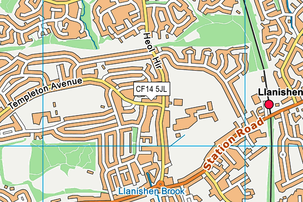 CF14 5JL map - OS VectorMap District (Ordnance Survey) CF14 5JL map - OS VectorMap District (Ordnance Survey)