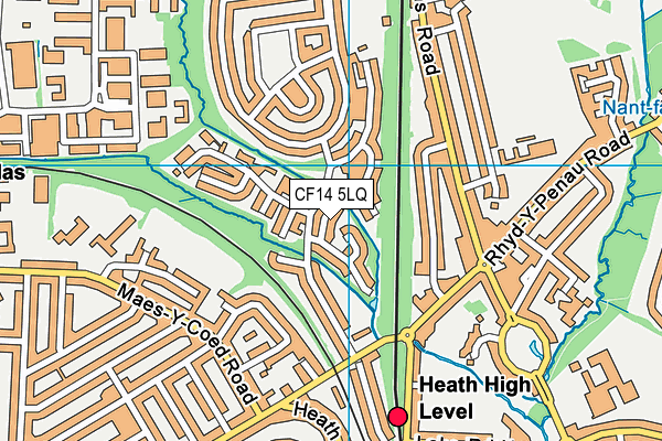 CF14 5LQ map - OS VectorMap District (Ordnance Survey) CF14 5LQ map - OS VectorMap District (Ordnance Survey)