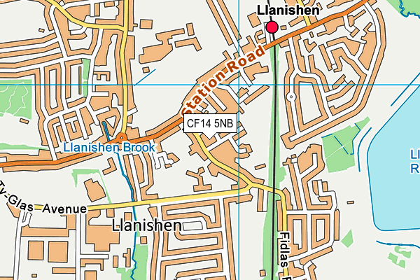 CF14 5NB map - OS VectorMap District (Ordnance Survey) CF14 5NB map - OS VectorMap District (Ordnance Survey)