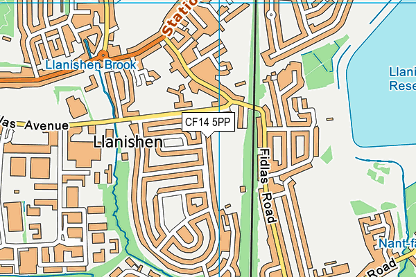 CF14 5PP map - OS VectorMap District (Ordnance Survey) CF14 5PP map - OS VectorMap District (Ordnance Survey)