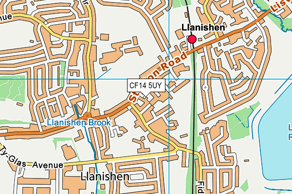 CF14 5UY map - OS VectorMap District (Ordnance Survey) CF14 5UY map - OS VectorMap District (Ordnance Survey)
