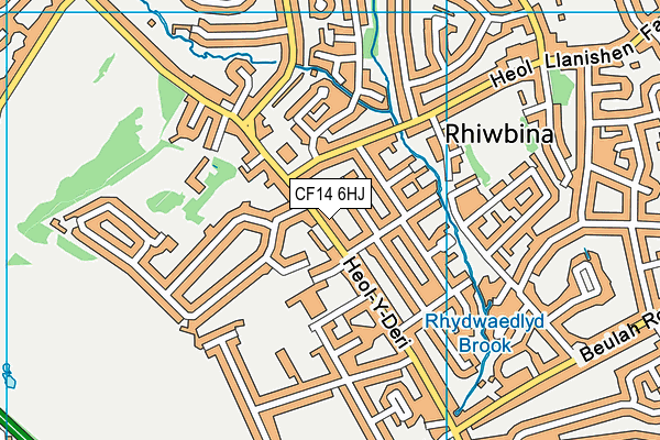CF14 6HJ map - OS VectorMap District (Ordnance Survey) CF14 6HJ map - OS VectorMap District (Ordnance Survey)