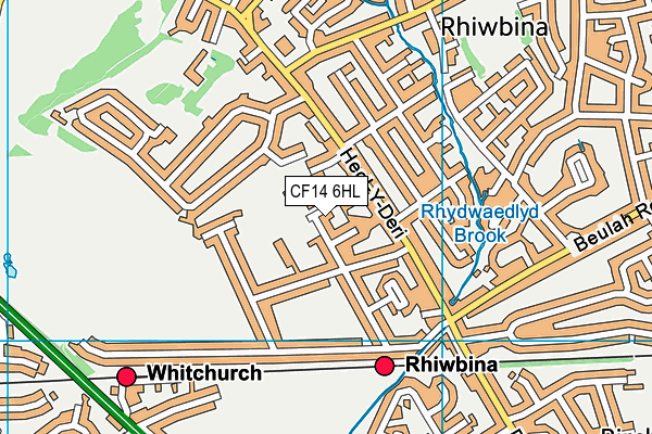 CF14 6HL map - OS VectorMap District (Ordnance Survey) CF14 6HL map - OS VectorMap District (Ordnance Survey)