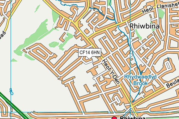 CF14 6HN map - OS VectorMap District (Ordnance Survey) CF14 6HN map - OS VectorMap District (Ordnance Survey)