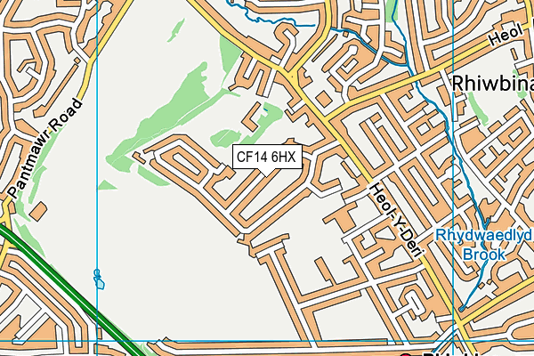 CF14 6HX map - OS VectorMap District (Ordnance Survey) CF14 6HX map - OS VectorMap District (Ordnance Survey)