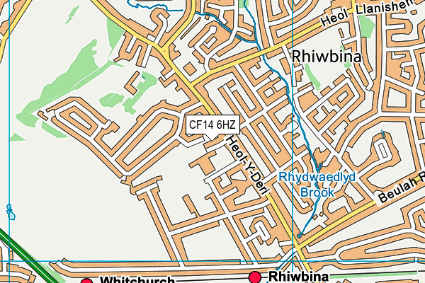 CF14 6HZ map - OS VectorMap District (Ordnance Survey) CF14 6HZ map - OS VectorMap District (Ordnance Survey)