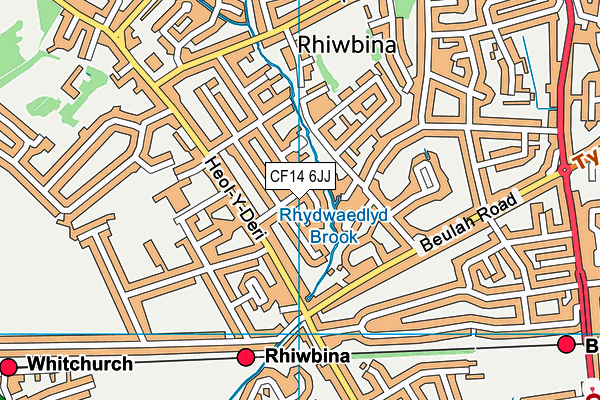 CF14 6JJ map - OS VectorMap District (Ordnance Survey) CF14 6JJ map - OS VectorMap District (Ordnance Survey)