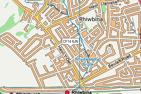 CF14 6JN map - OS VectorMap District (Ordnance Survey) CF14 6JN map - OS VectorMap District (Ordnance Survey)