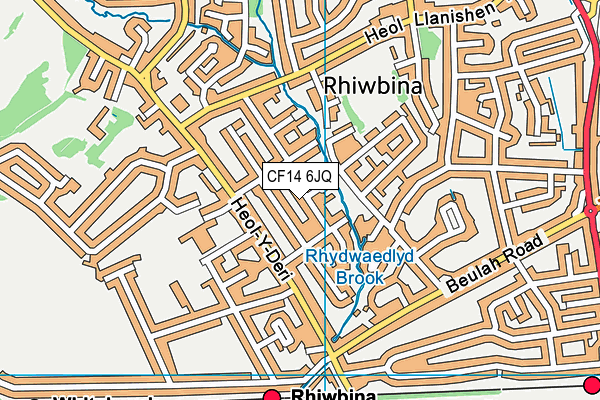 CF14 6JQ map - OS VectorMap District (Ordnance Survey) CF14 6JQ map - OS VectorMap District (Ordnance Survey)