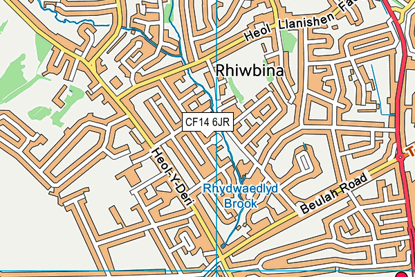 CF14 6JR map - OS VectorMap District (Ordnance Survey) CF14 6JR map - OS VectorMap District (Ordnance Survey)