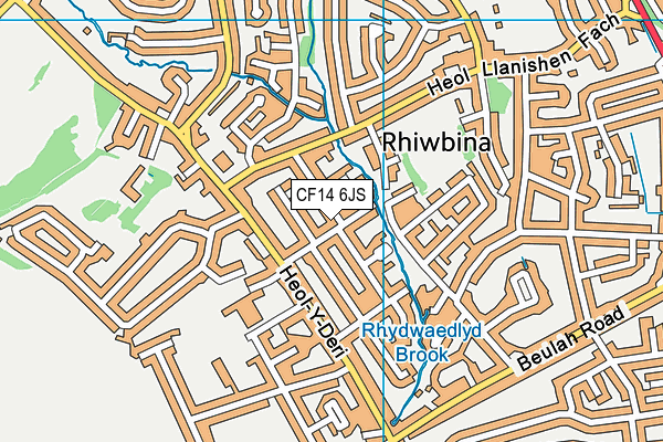 CF14 6JS map - OS VectorMap District (Ordnance Survey) CF14 6JS map - OS VectorMap District (Ordnance Survey)