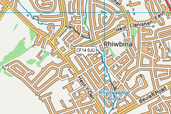 CF14 6JU map - OS VectorMap District (Ordnance Survey) CF14 6JU map - OS VectorMap District (Ordnance Survey)