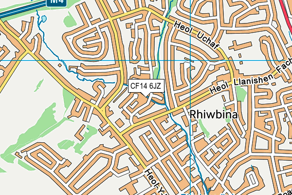 CF14 6JZ map - OS VectorMap District (Ordnance Survey) CF14 6JZ map - OS VectorMap District (Ordnance Survey)