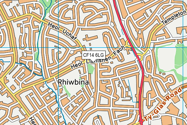 CF14 6LG map - OS VectorMap District (Ordnance Survey)