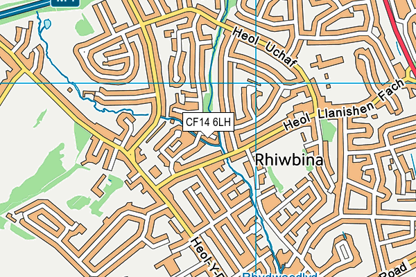CF14 6LH map - OS VectorMap District (Ordnance Survey)