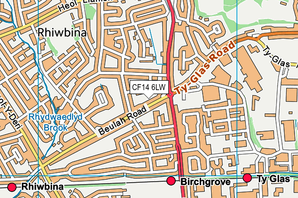 CF14 6LW map - OS VectorMap District (Ordnance Survey) CF14 6LW map - OS VectorMap District (Ordnance Survey)