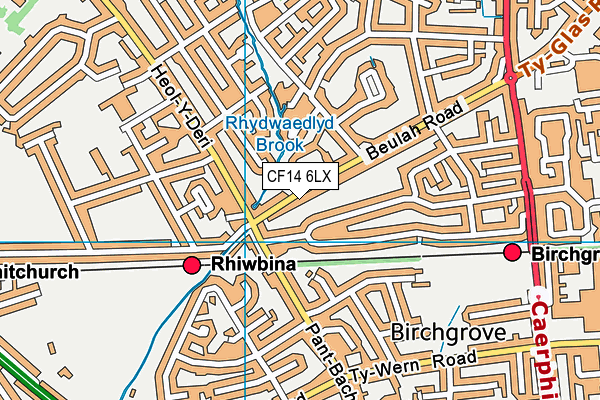 CF14 6LX map - OS VectorMap District (Ordnance Survey) CF14 6LX map - OS VectorMap District (Ordnance Survey)