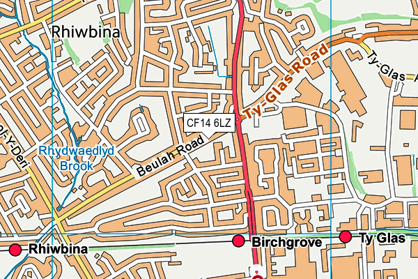 CF14 6LZ map - OS VectorMap District (Ordnance Survey) CF14 6LZ map - OS VectorMap District (Ordnance Survey)
