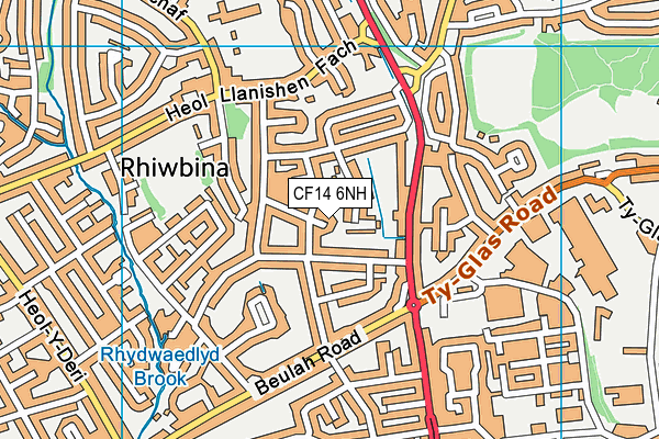 CF14 6NH map - OS VectorMap District (Ordnance Survey) CF14 6NH map - OS VectorMap District (Ordnance Survey)