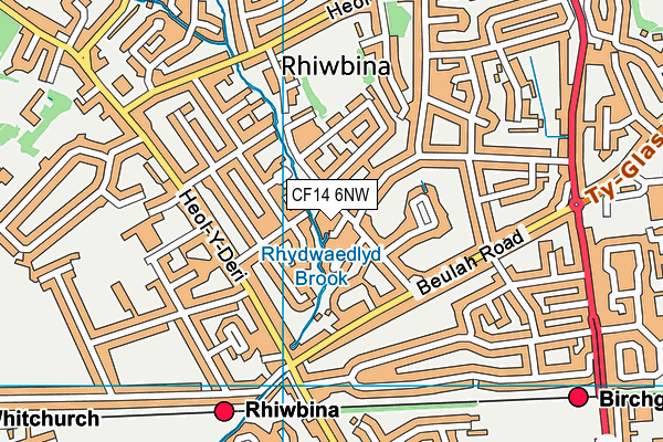 CF14 6NW map - OS VectorMap District (Ordnance Survey) CF14 6NW map - OS VectorMap District (Ordnance Survey)