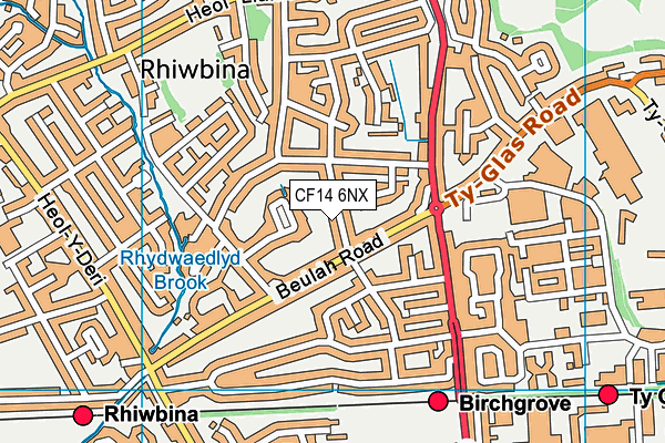 CF14 6NX map - OS VectorMap District (Ordnance Survey) CF14 6NX map - OS VectorMap District (Ordnance Survey)