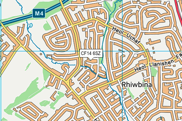 CF14 6SZ map - OS VectorMap District (Ordnance Survey) CF14 6SZ map - OS VectorMap District (Ordnance Survey)