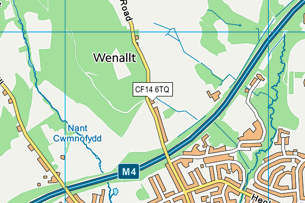 CF14 6TQ map - OS VectorMap District (Ordnance Survey) CF14 6TQ map - OS VectorMap District (Ordnance Survey)