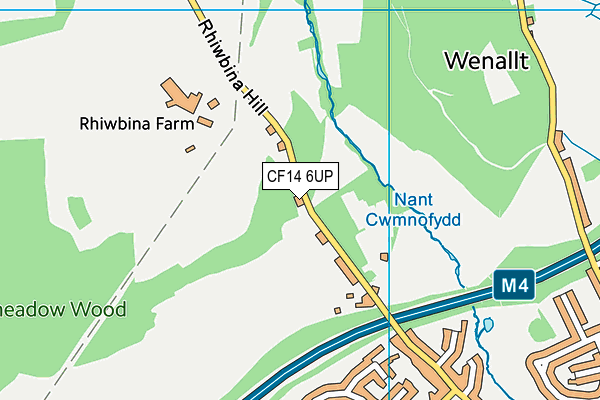 CF14 6UP map - OS VectorMap District (Ordnance Survey)