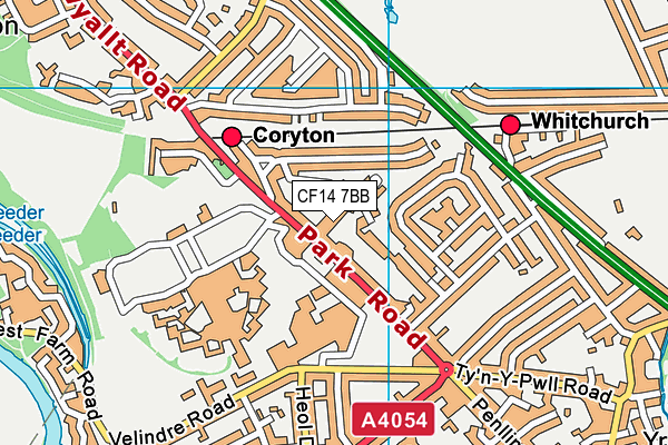 CF14 7BB map - OS VectorMap District (Ordnance Survey) CF14 7BB map - OS VectorMap District (Ordnance Survey)