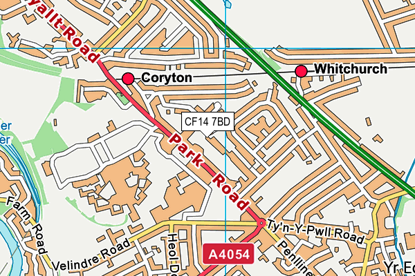 CF14 7BD map - OS VectorMap District (Ordnance Survey) CF14 7BD map - OS VectorMap District (Ordnance Survey)
