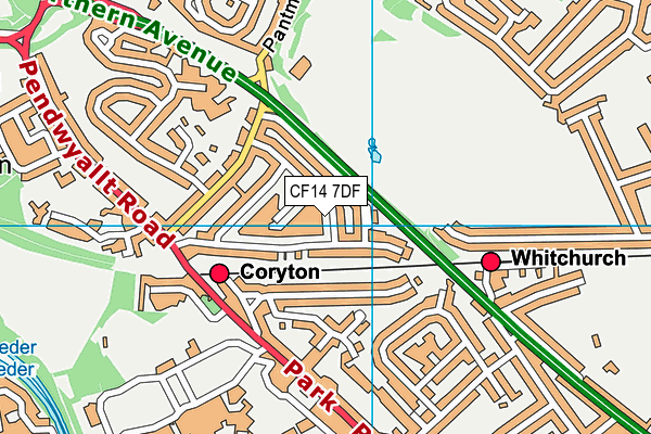 CF14 7DF map - OS VectorMap District (Ordnance Survey) CF14 7DF map - OS VectorMap District (Ordnance Survey)
