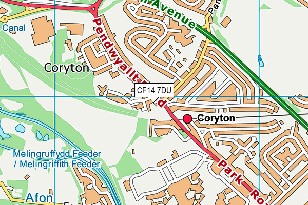 CF14 7DU map - OS VectorMap District (Ordnance Survey) CF14 7DU map - OS VectorMap District (Ordnance Survey)