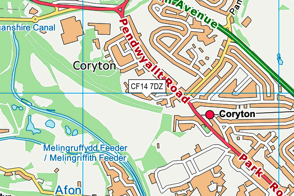 CF14 7DZ map - OS VectorMap District (Ordnance Survey) CF14 7DZ map - OS VectorMap District (Ordnance Survey)