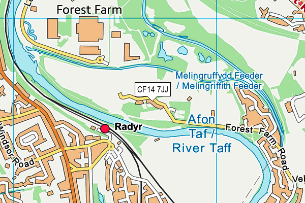 CF14 7JJ map - OS VectorMap District (Ordnance Survey) CF14 7JJ map - OS VectorMap District (Ordnance Survey)
