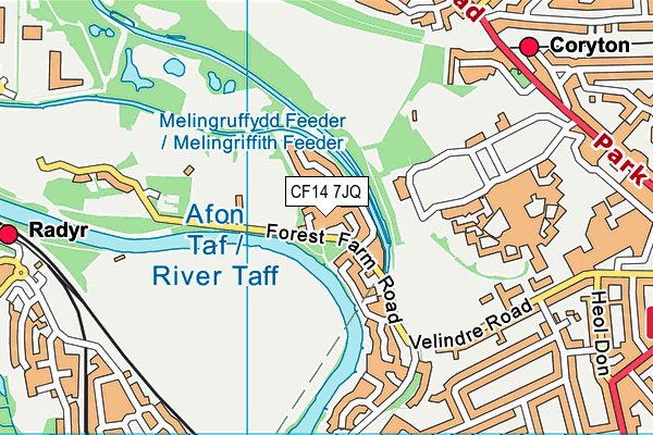 CF14 7JQ map - OS VectorMap District (Ordnance Survey) CF14 7JQ map - OS VectorMap District (Ordnance Survey)