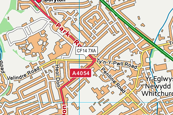 CF14 7XA map - OS VectorMap District (Ordnance Survey) CF14 7XA map - OS VectorMap District (Ordnance Survey)