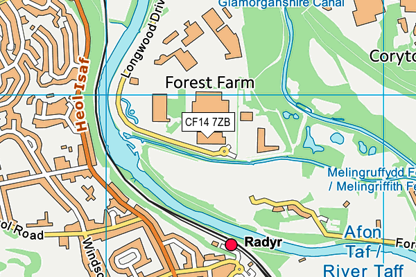 CF14 7ZB map - OS VectorMap District (Ordnance Survey) CF14 7ZB map - OS VectorMap District (Ordnance Survey)