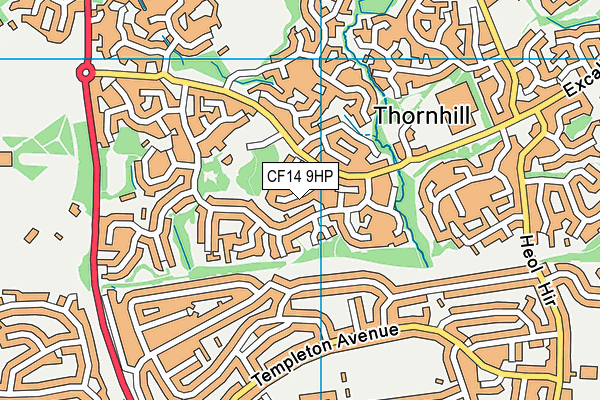 CF14 9HP map - OS VectorMap District (Ordnance Survey) CF14 9HP map - OS VectorMap District (Ordnance Survey)