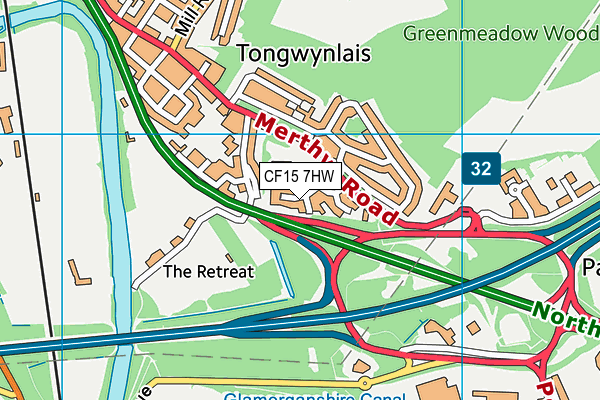 CF15 7HW map - OS VectorMap District (Ordnance Survey) CF15 7HW map - OS VectorMap District (Ordnance Survey)