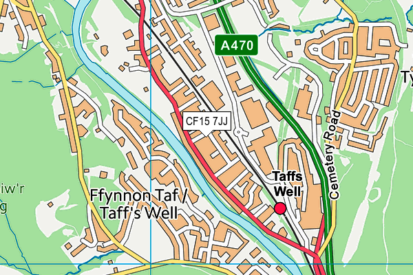 CF15 7JJ map - OS VectorMap District (Ordnance Survey) CF15 7JJ map - OS VectorMap District (Ordnance Survey)