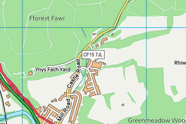 CF15 7JL map - OS VectorMap District (Ordnance Survey) CF15 7JL map - OS VectorMap District (Ordnance Survey)