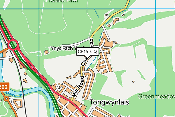 CF15 7JQ map - OS VectorMap District (Ordnance Survey) CF15 7JQ map - OS VectorMap District (Ordnance Survey)
