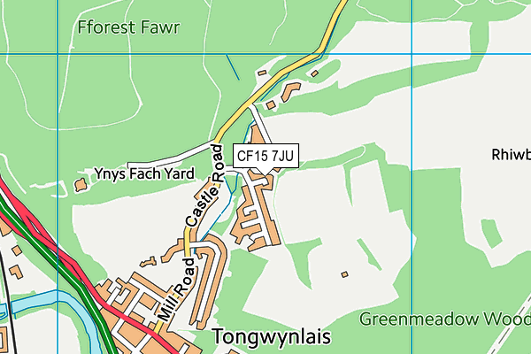 CF15 7JU map - OS VectorMap District (Ordnance Survey) CF15 7JU map - OS VectorMap District (Ordnance Survey)