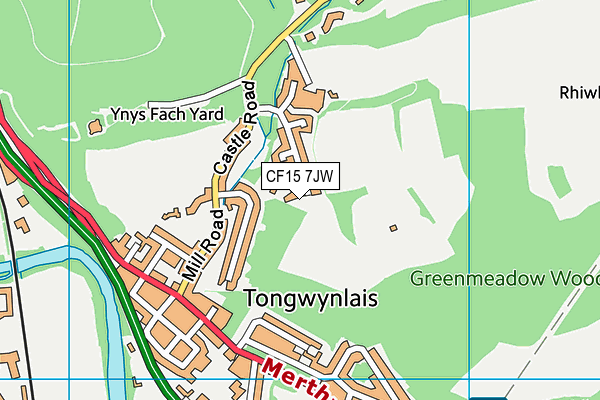 CF15 7JW map - OS VectorMap District (Ordnance Survey) CF15 7JW map - OS VectorMap District (Ordnance Survey)
